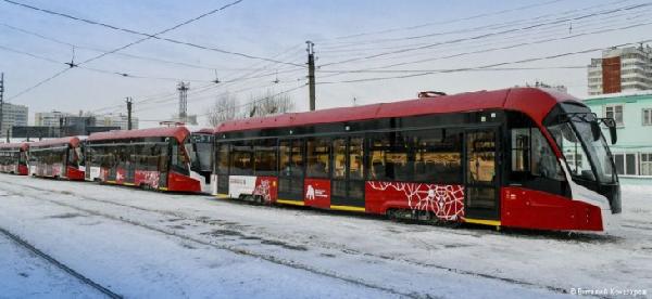 В Пермь прибыли три новых трамвая