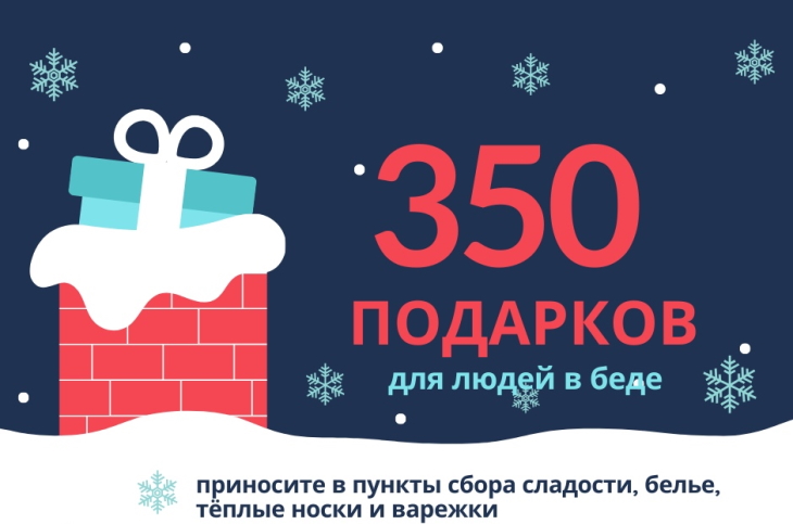 В Перми откроются пункты сбора новогодних подарков для бездомных людей