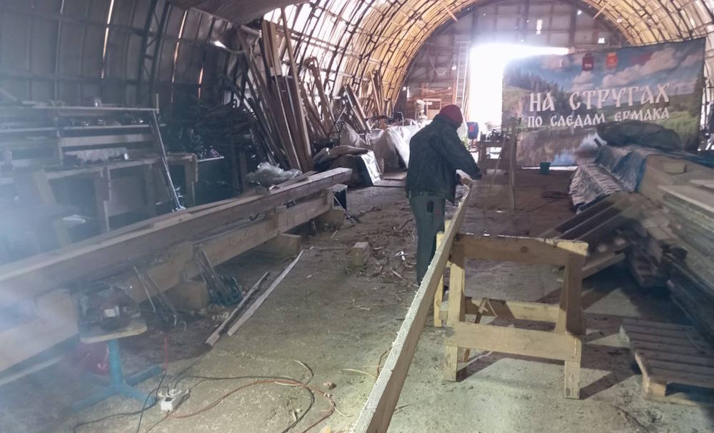 В Перми начали строить еще одну копию лодки Ермака