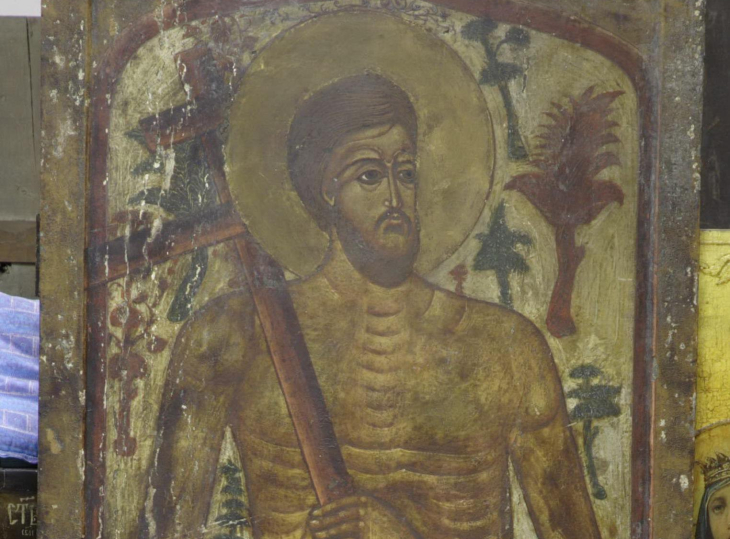 Икона. Иоанн Предтеча (Благоразумный разбойник Рах)._XVII век