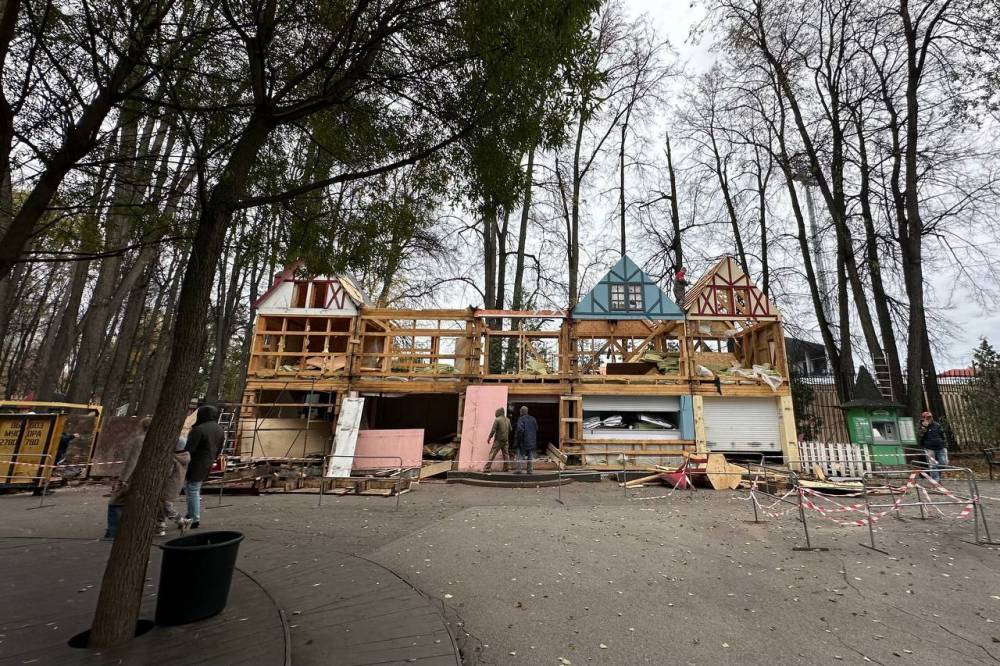 В парке Горького начался демонтаж нескольких торговых павильонов