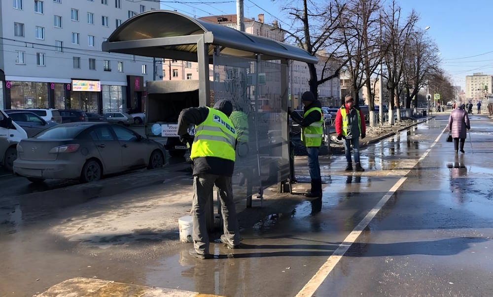 Пермские остановки планируется мыть зимой с применением незамерзающих растворов