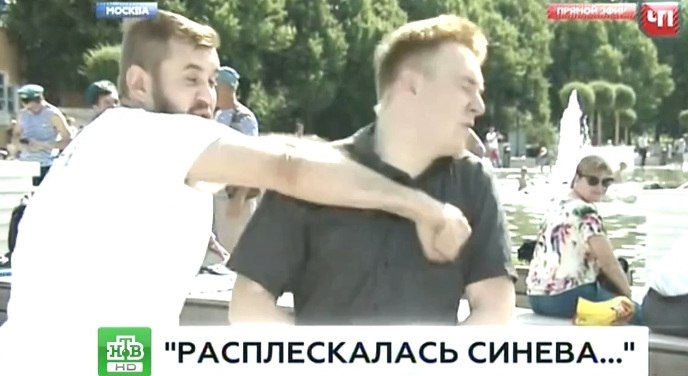 Орлов известен тем, что напал на репортера канала НТВ во время прямого эфира в День ВДВ.