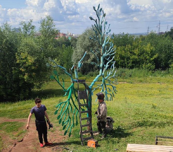 В Перми начали восстанавливать арт-объект «Легкие города»