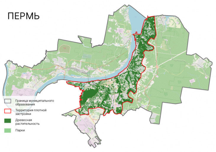 Роскосмос: Пермь - самый зелёный город-миллионник в стране