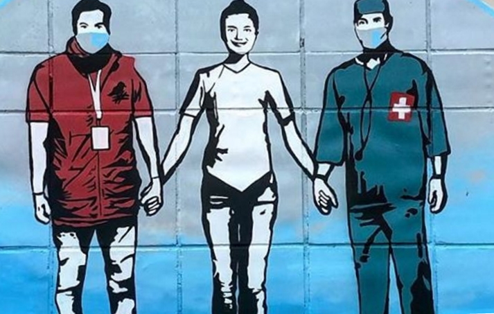 В Перми появилось граффити «Спасибо врачам»