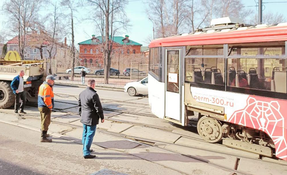 В Перми остановилось движение трамваев в районе Разгуляя
