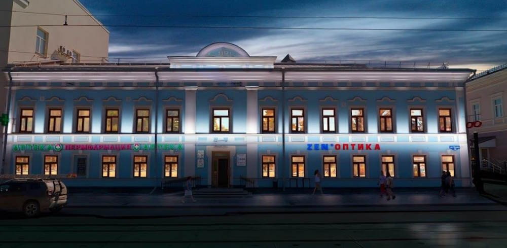 На историческом здании в центре Перми смонтируют подсветку со 100 вариантами работы