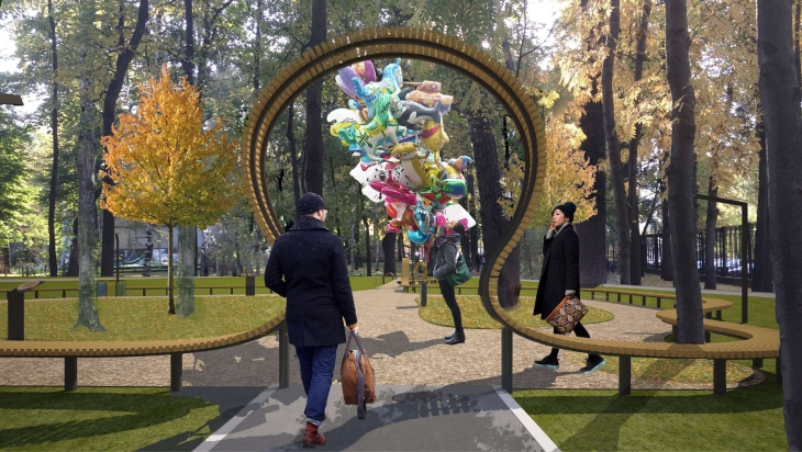 300-метровую скамейку в парке им. Горького построят в следующем году