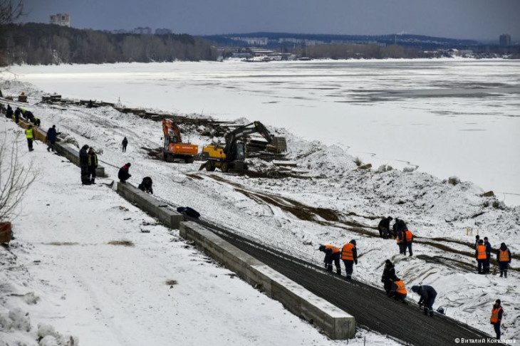 Ремонт набережной в Кировском районе Перми