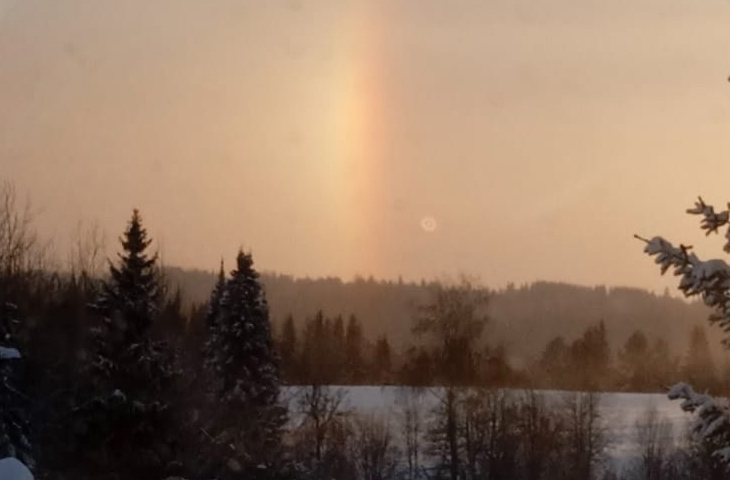 В Пермском крае из-за потепления возникла зимняя радуга