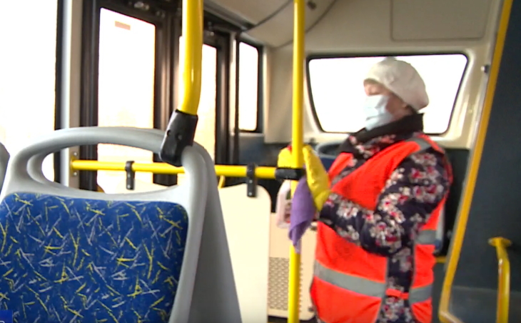 Как в Перми проходит дезинфекция автобусов и трамваев 