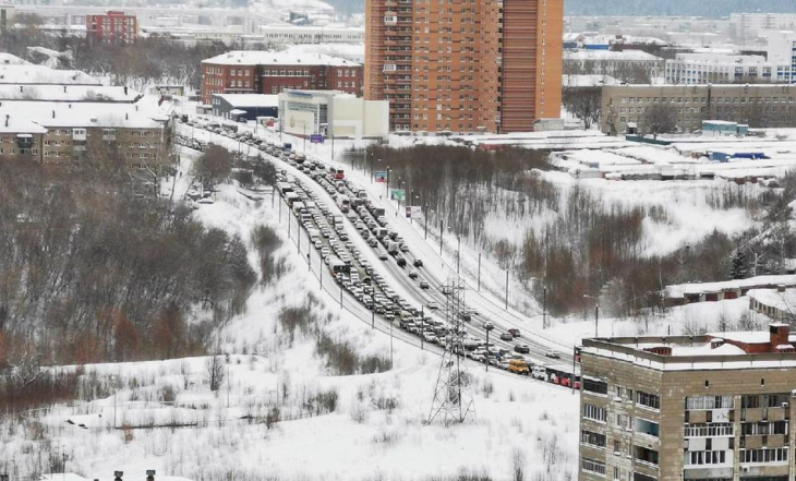 Пробка в Перми