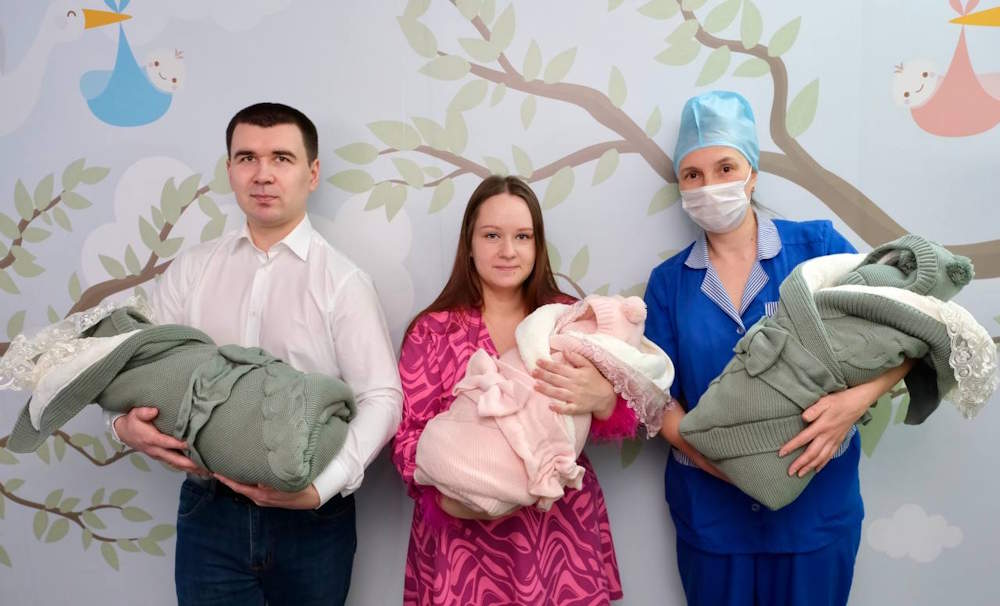 В Прикамье родились первые в 2025 году тройняшки