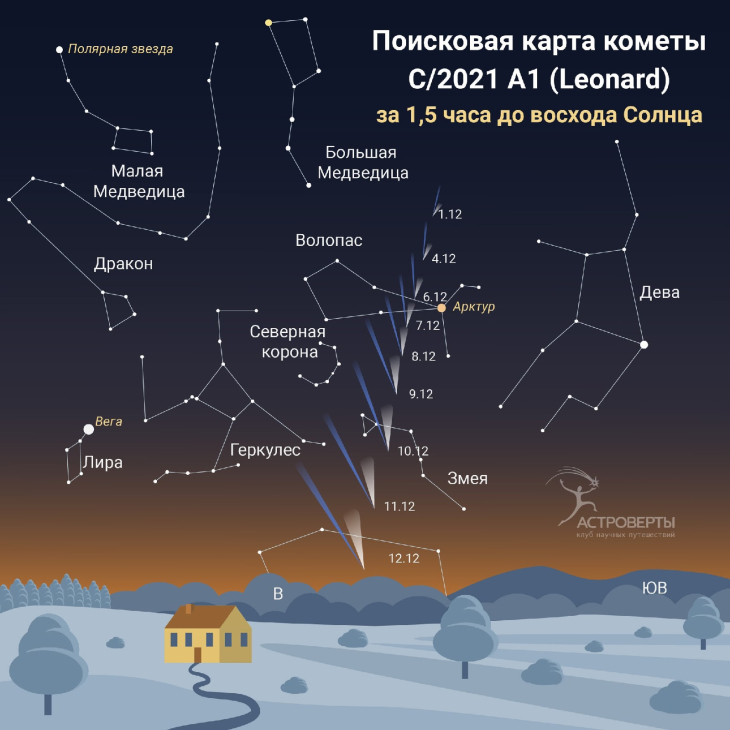 Пермяки смогут увидеть самую яркую комету года 
