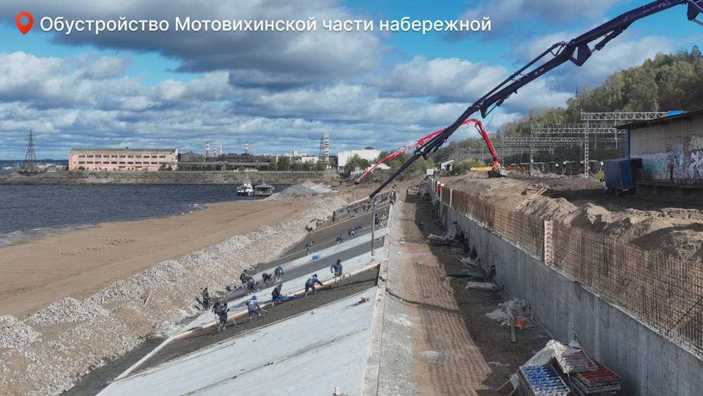 В Перми обустройство нового участка набережной Камы выполнено на 35%