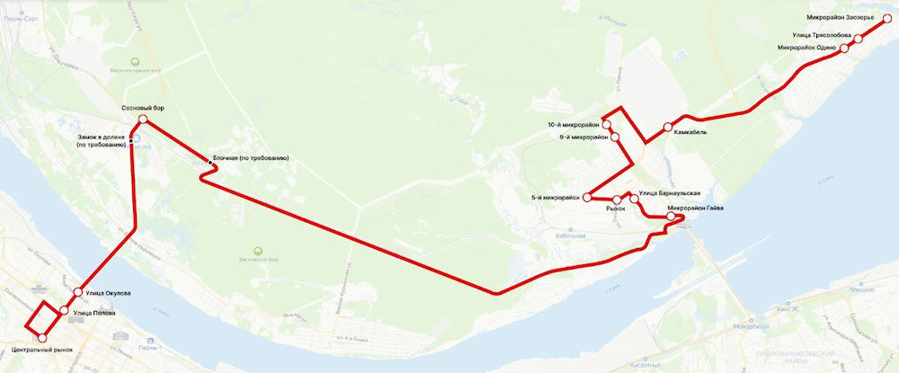 С 11 сентября в Перми начнет работу экспресс-маршрут Заозерье - Гайва
