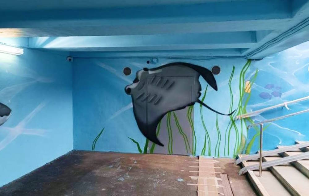 В Перми восстановили рисунки подводного мира в переходе на улице Уральская