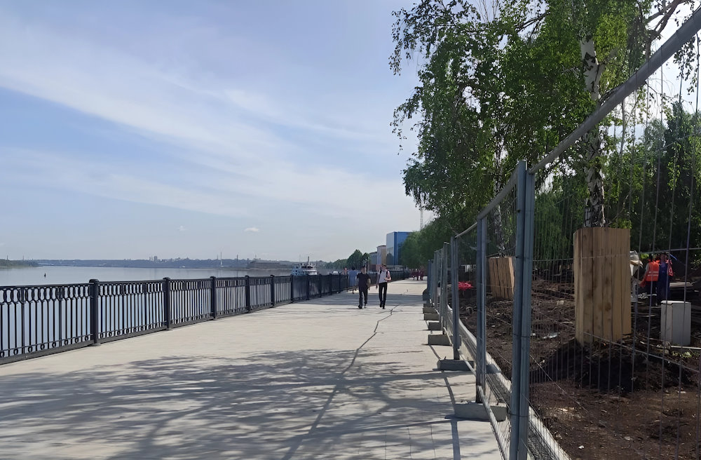 Ко Дню города в Перми откроют участок набережной у Речного вокзала