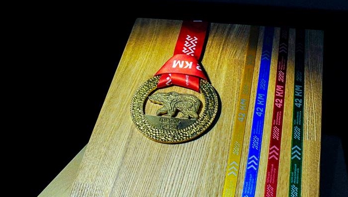 Медаль пермского марафона