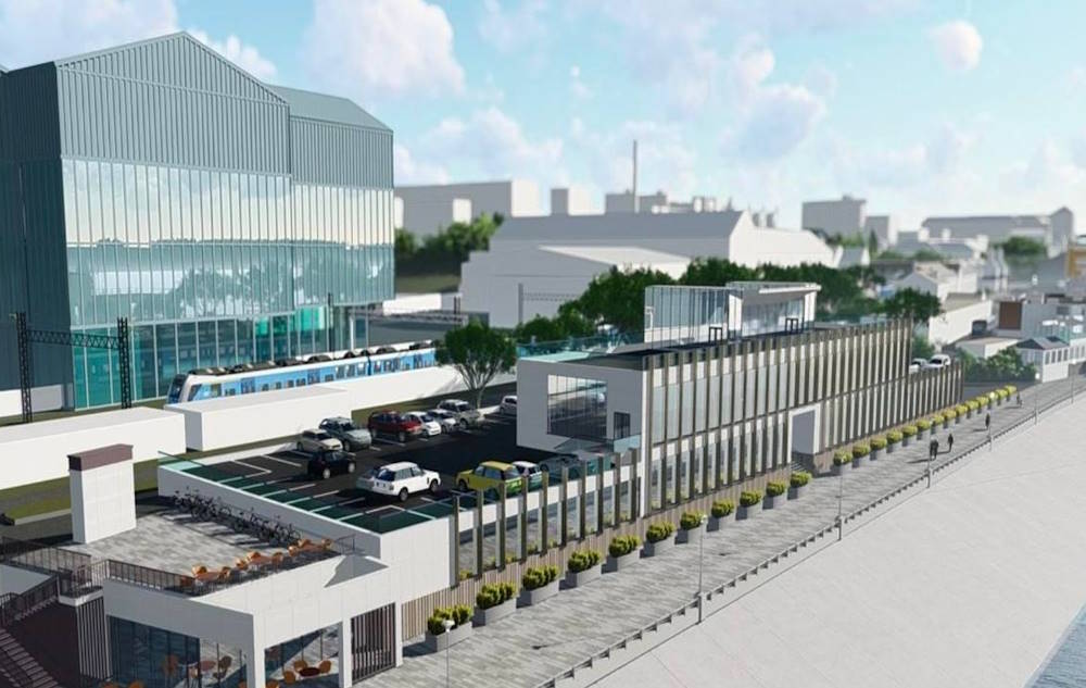 Власти Перми показали проект нового здания на набережной с рестораном и офисами