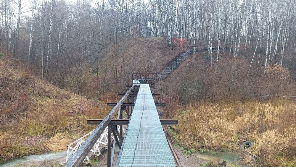 В Перми построен первый из пяти прогулочных мостов в долине реки Егошиха